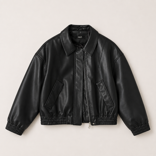 GIACCA IN ECOPELLE H143 - NERO 8936