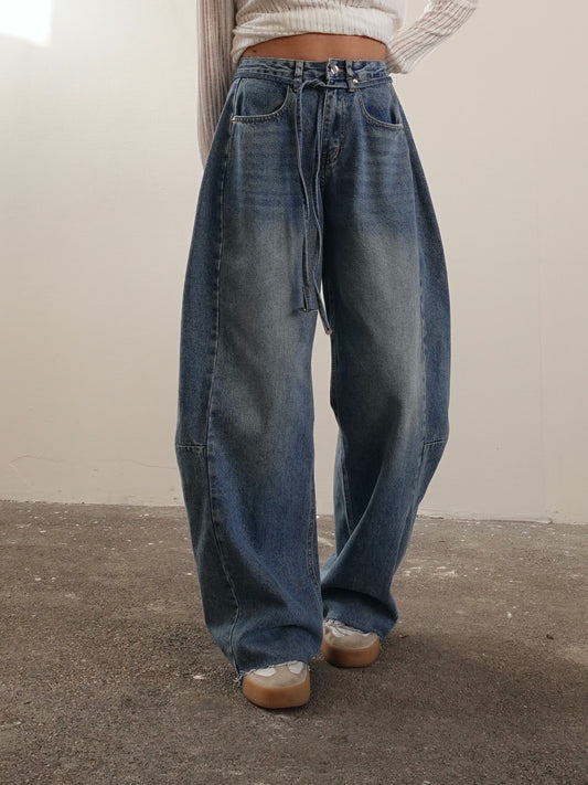 JEANS BAGGY CARPENTER CON CINTURINO - LAVAGGIO MEDIO 3458