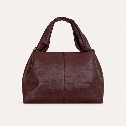 HOBO BAG CROCO - BURGUNDY