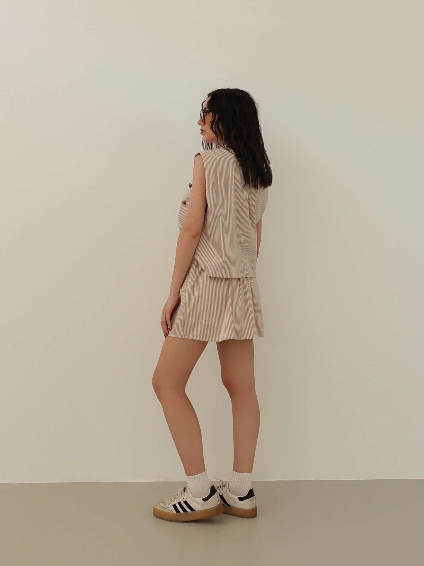 COORDINATO A RIGHE TOKYO - CAMEL 21589