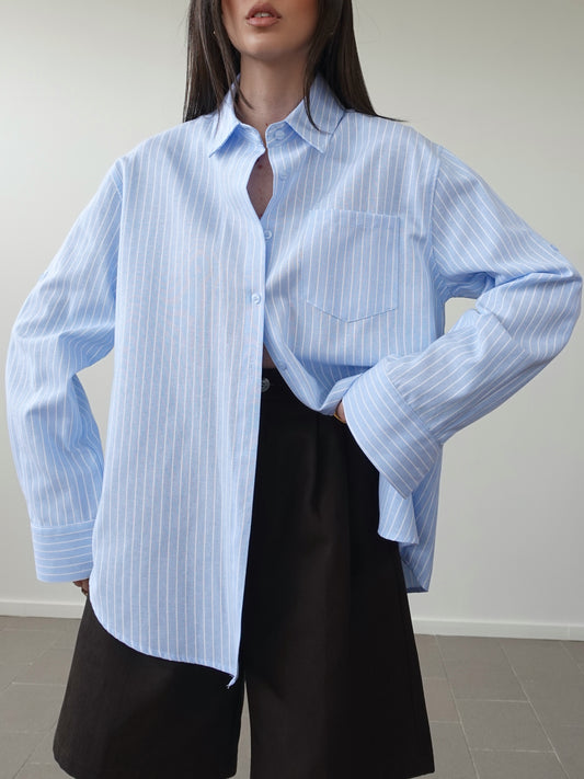 CAMICIA SPRING MILLERIGHE - AZZURRO 19391