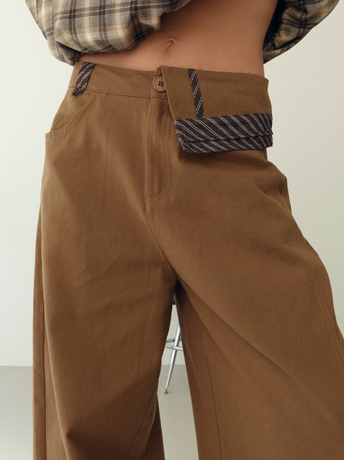 PANTALONI DAKAR CON VITA INCROCIATA - TERRA 15799