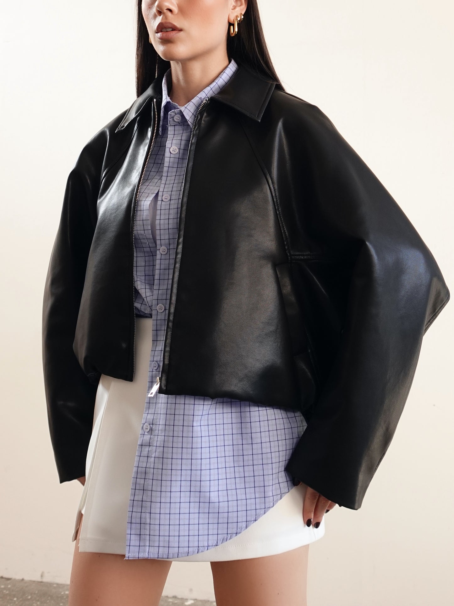 GIACCA IN ECOPELLE MURCIELAGO - NERO 7107