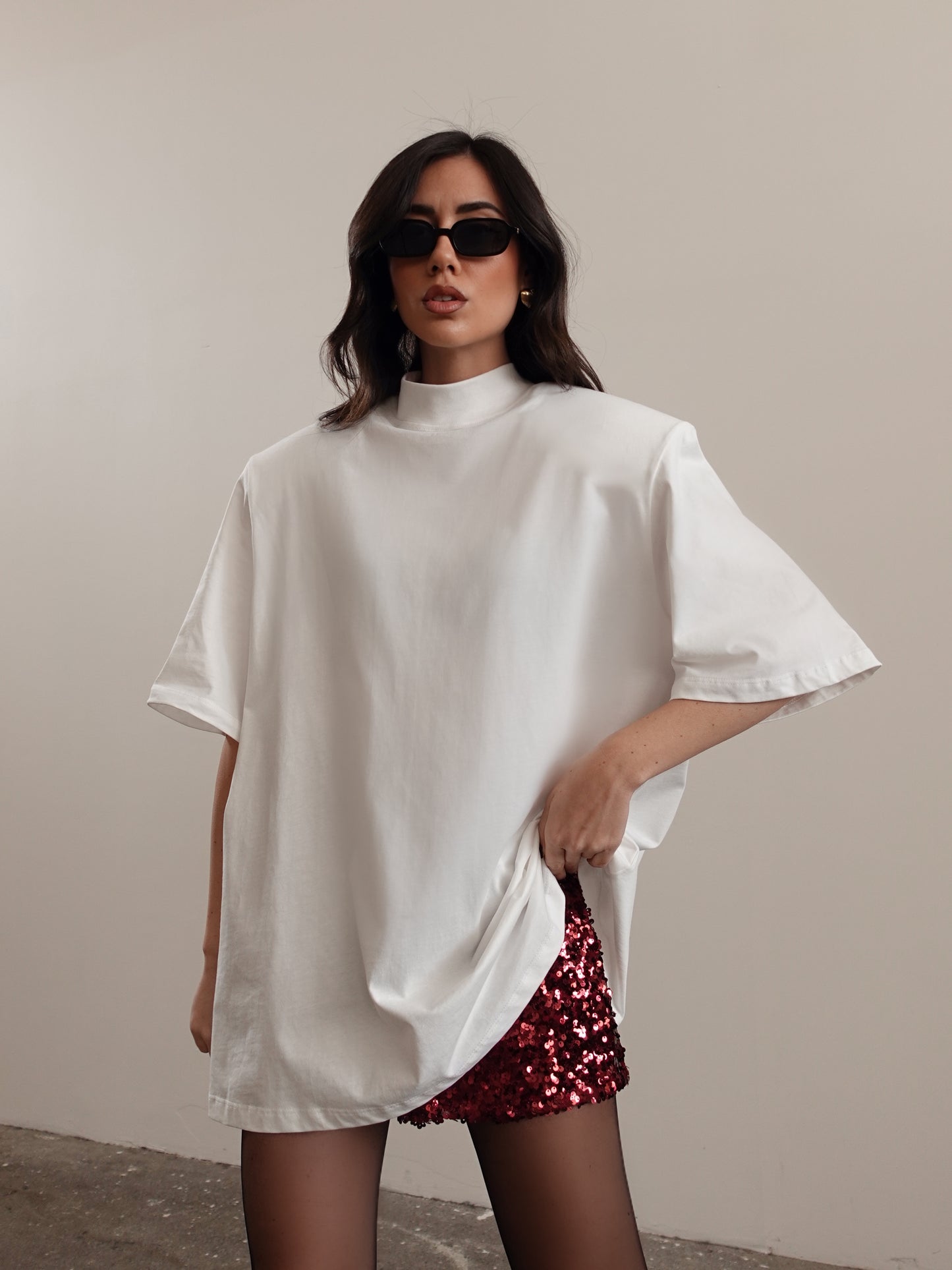 T-SHIRT GILDA CON SPALLINE - BIANCO