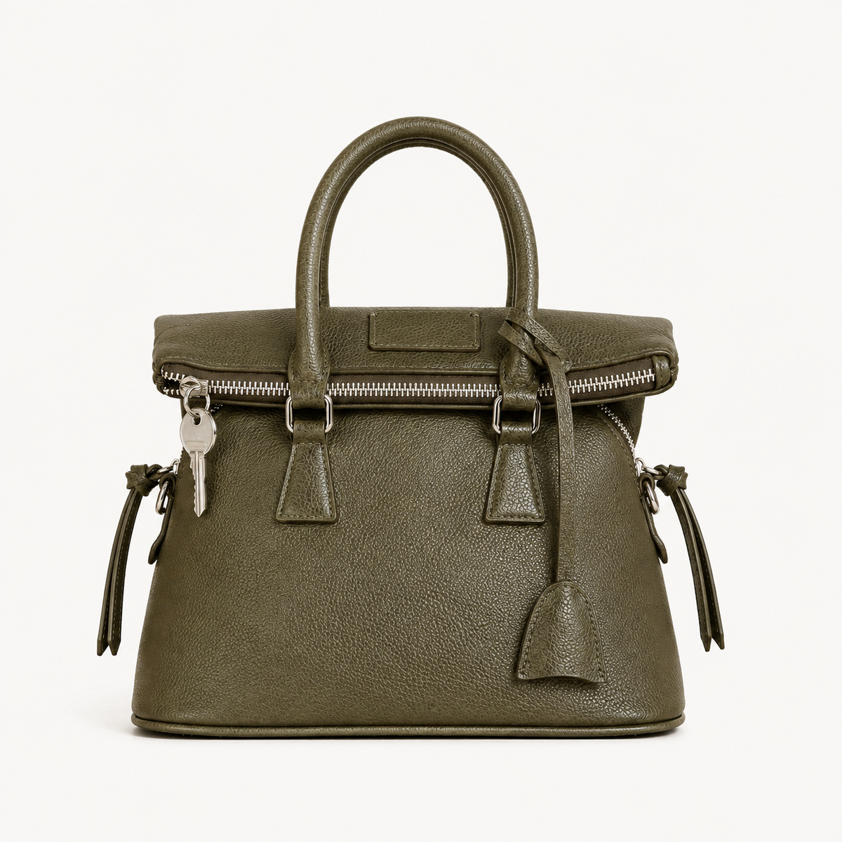 BAULETTO STRUTTURATO CON DOPPIO MANICO - VERDE