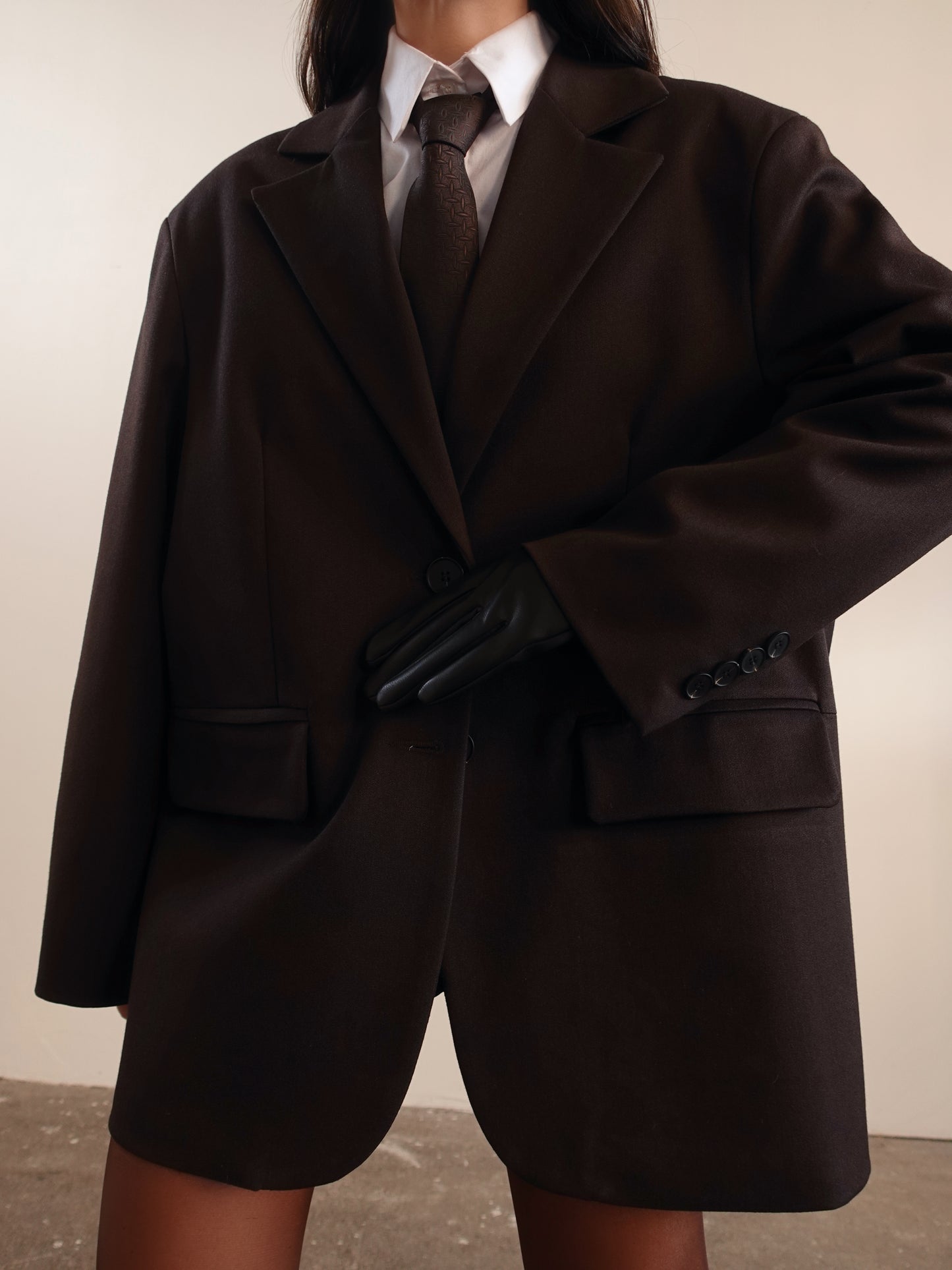 BLAZER LUMINA OVERSIZE - MARRONE LD3656