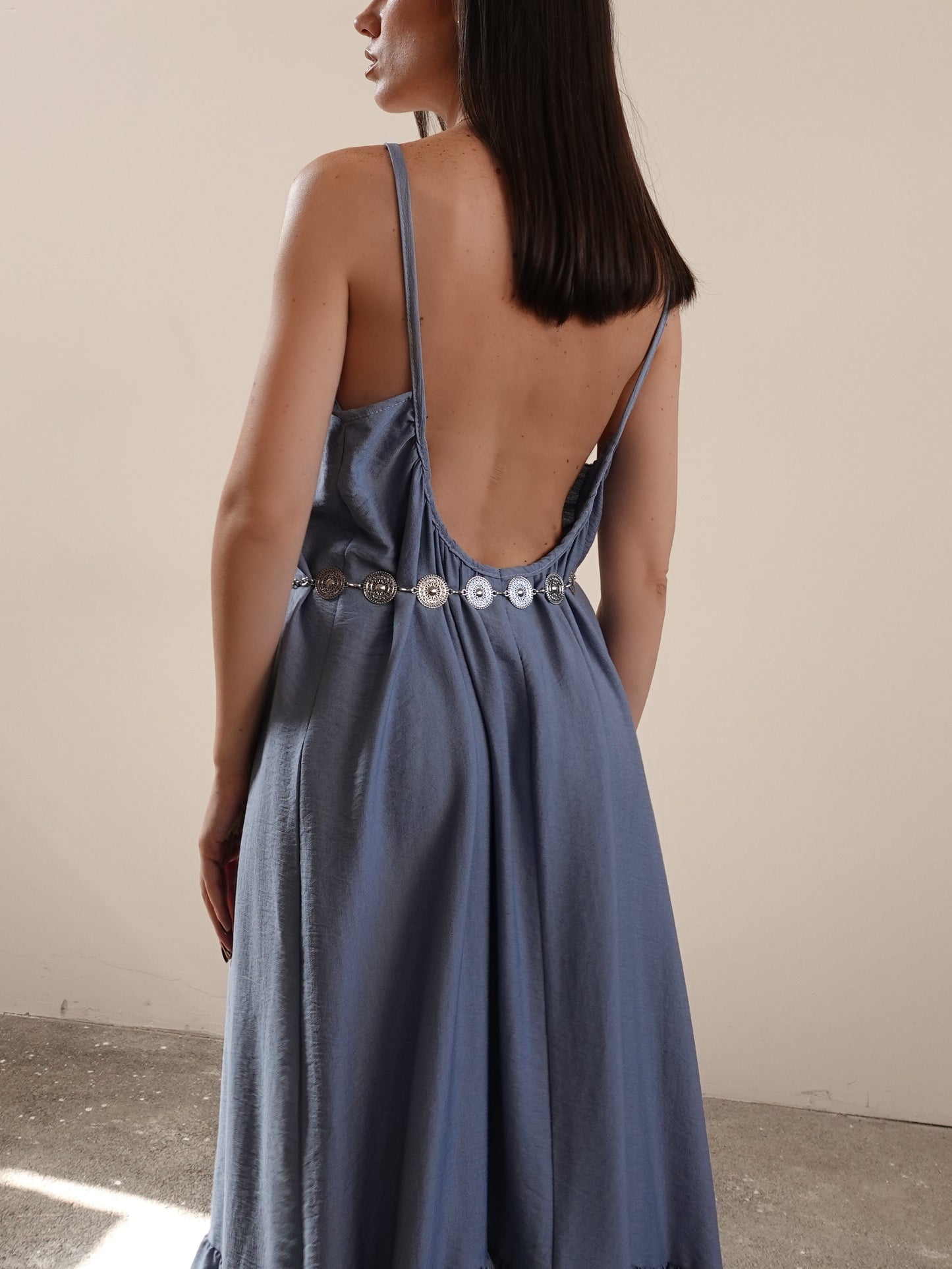 LONG DRESS JANIS - CERULEO 31035