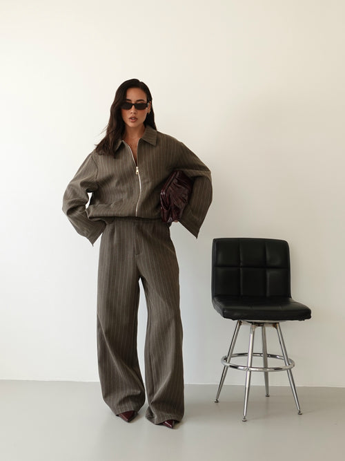 GIACCA GESSATA CON ZIP - FANGO 9030