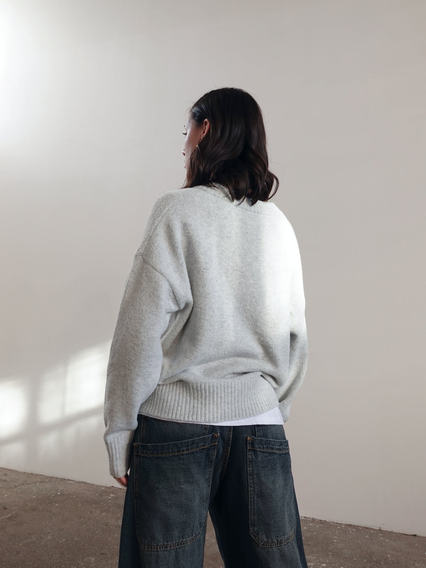 MAGLIONCINO IN VISCOSA & LANA SCOLLO V (+ COLORI) 63784