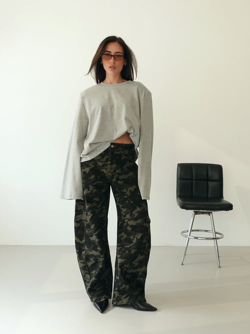 LONG-SLEEVE LUMINA CON SPALLINE - GRIGIO LD6134