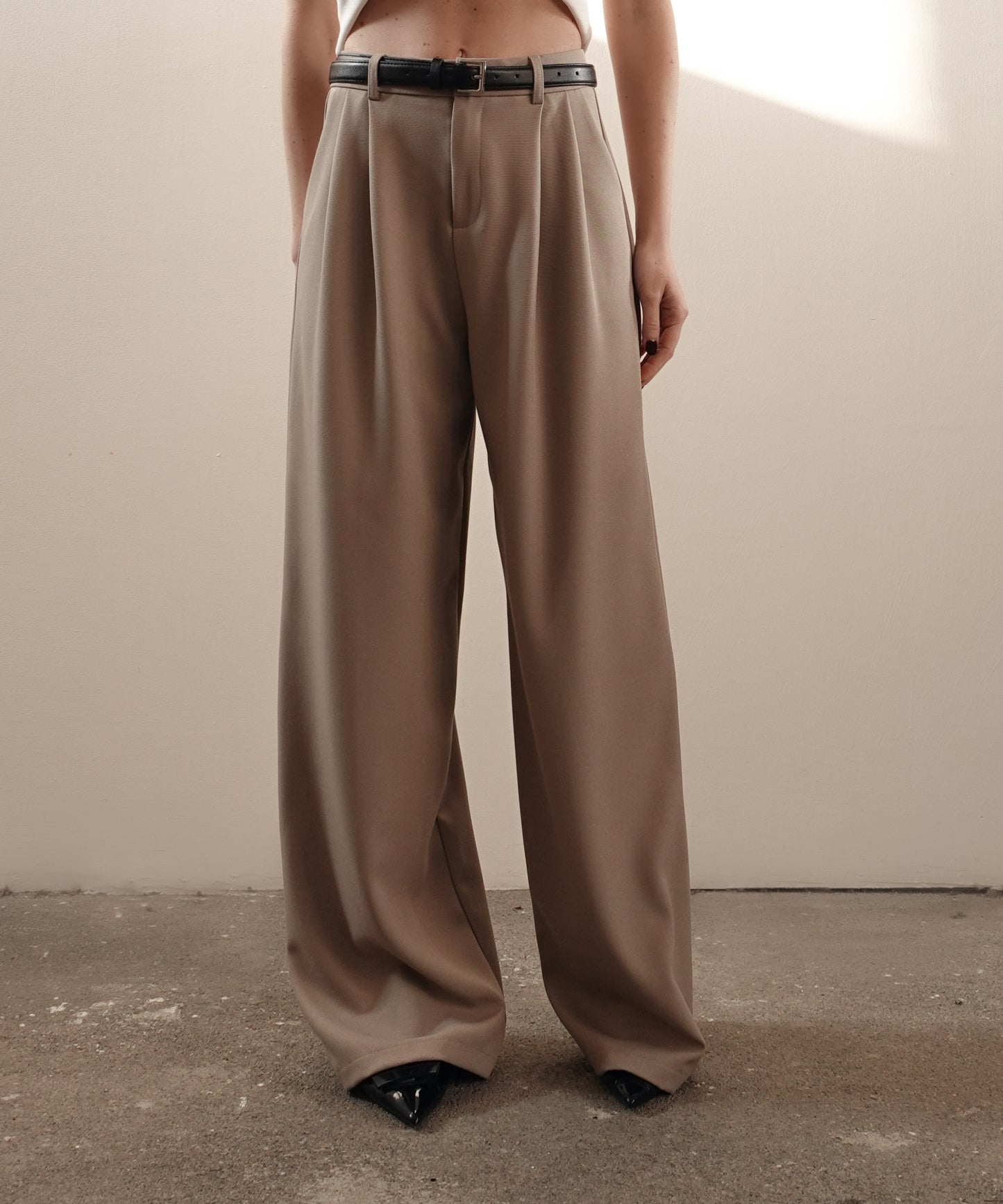 PANTALONI A PALAZZO LISBONA - KHAKI 68806