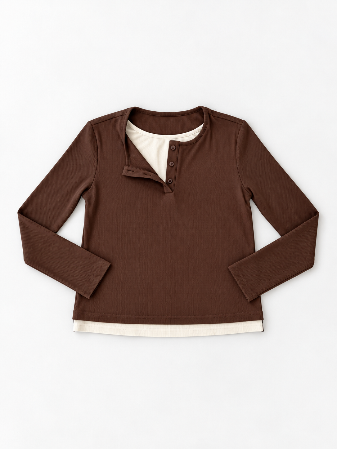 MAGLIA A COSTE DOUBLE - MARRONE/BEIGE 16221
