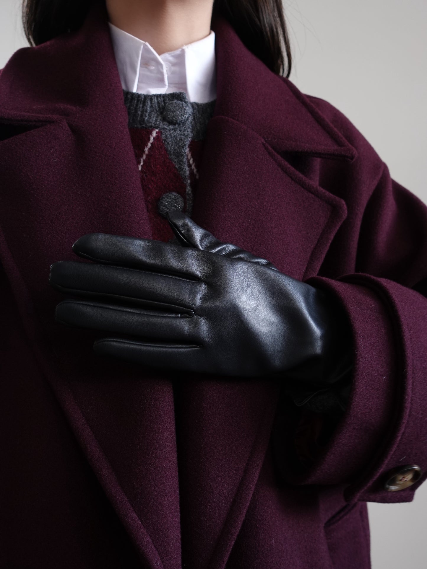 GUANTI IN ECOPELLE WINTER - NERO ST422