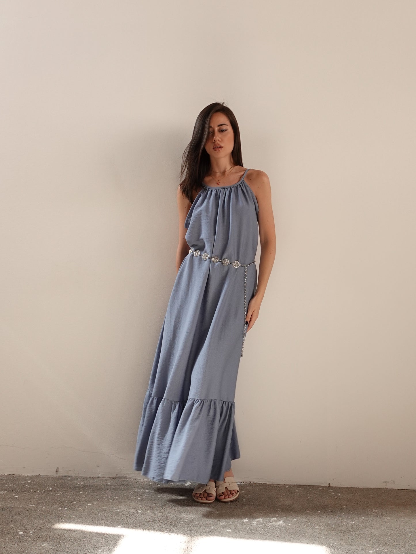 LONG DRESS JANIS - CERULEO 31035