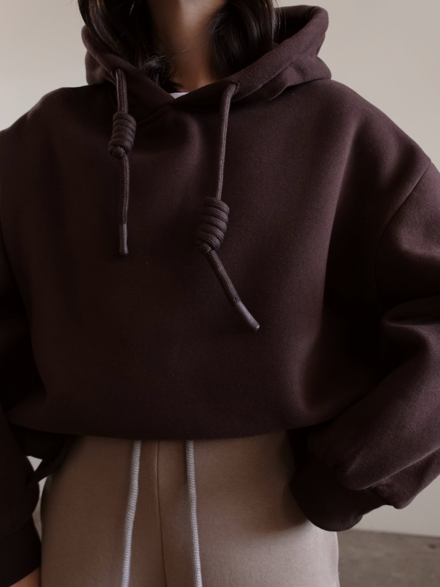 FELPA PHOENIX CON CAPPUCCIO - MARRONE 3703