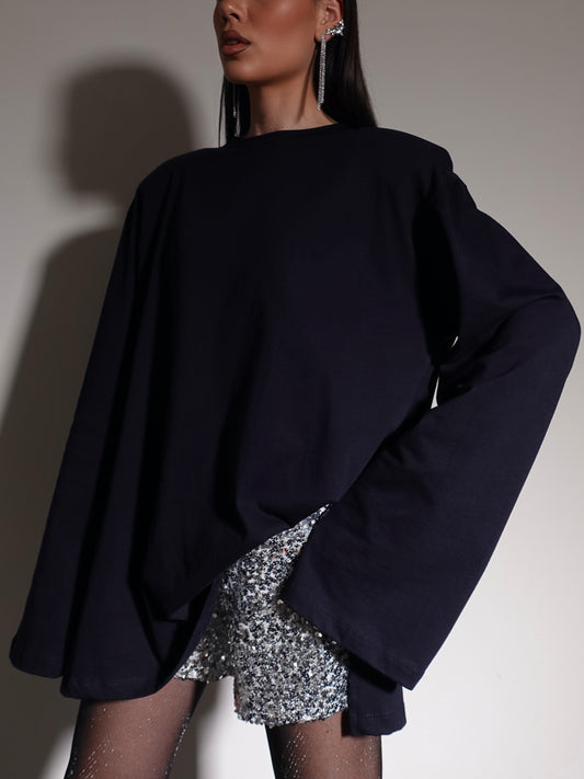 LONG SLEEVE CON SPALLINE - BLU