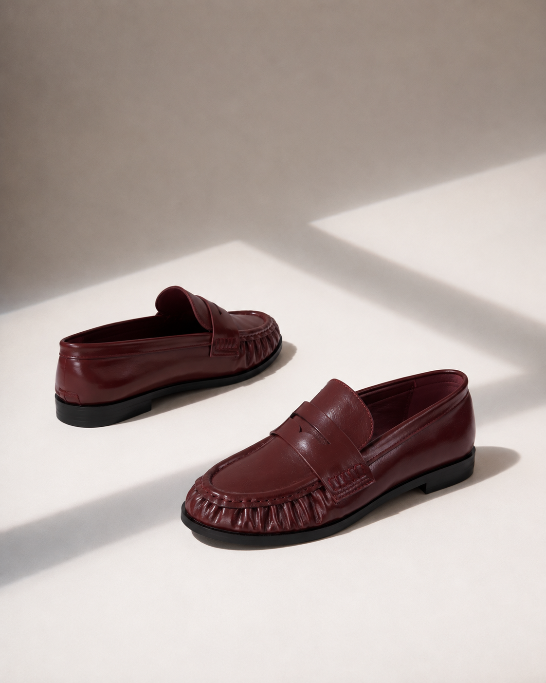 MOCASSINO COLLEGE IN ECOPELLE - BURGUNDY XX9623