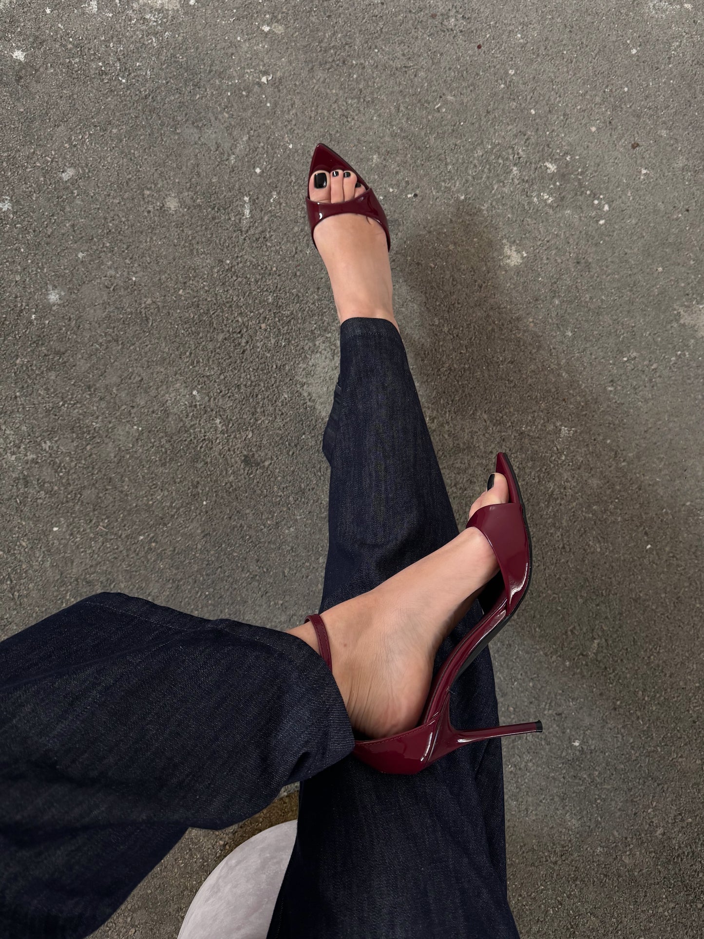 SANDALO TACCO A SPILLO PAINTED - WINE OK139