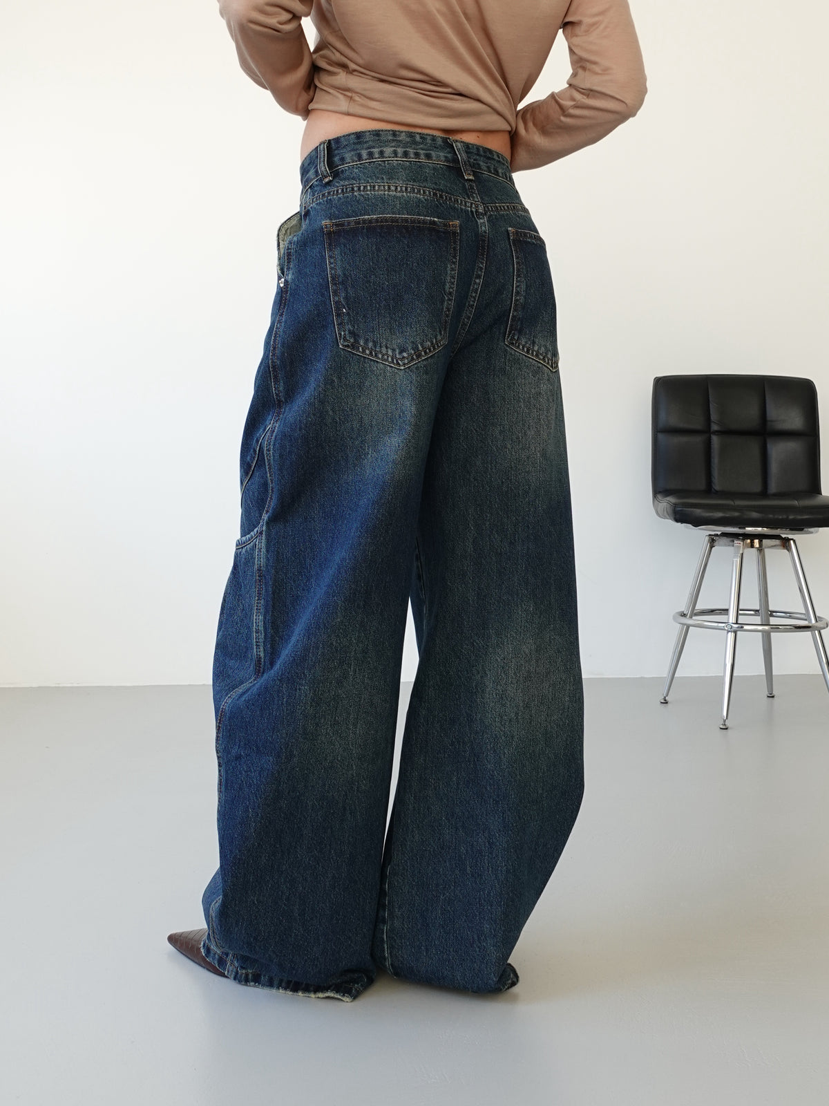 JEANS STRUTTURATO BALLOON FIT - LAVAGGIO SCURO 2006