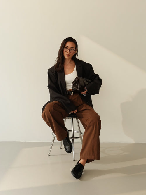 BLAZER OVERSIZE TIMES SQUARE - NERO 3151