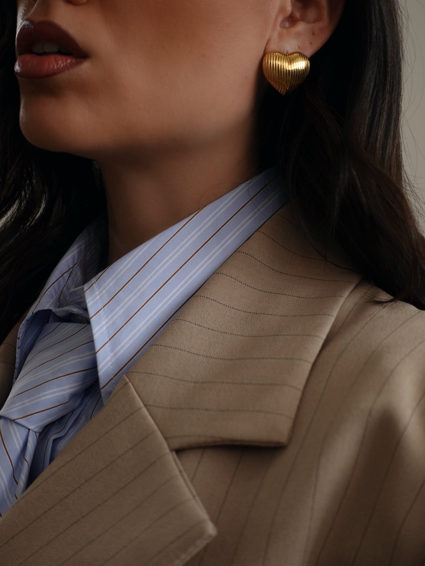 ORECCHINI HEART ZIGRINATI - ORO