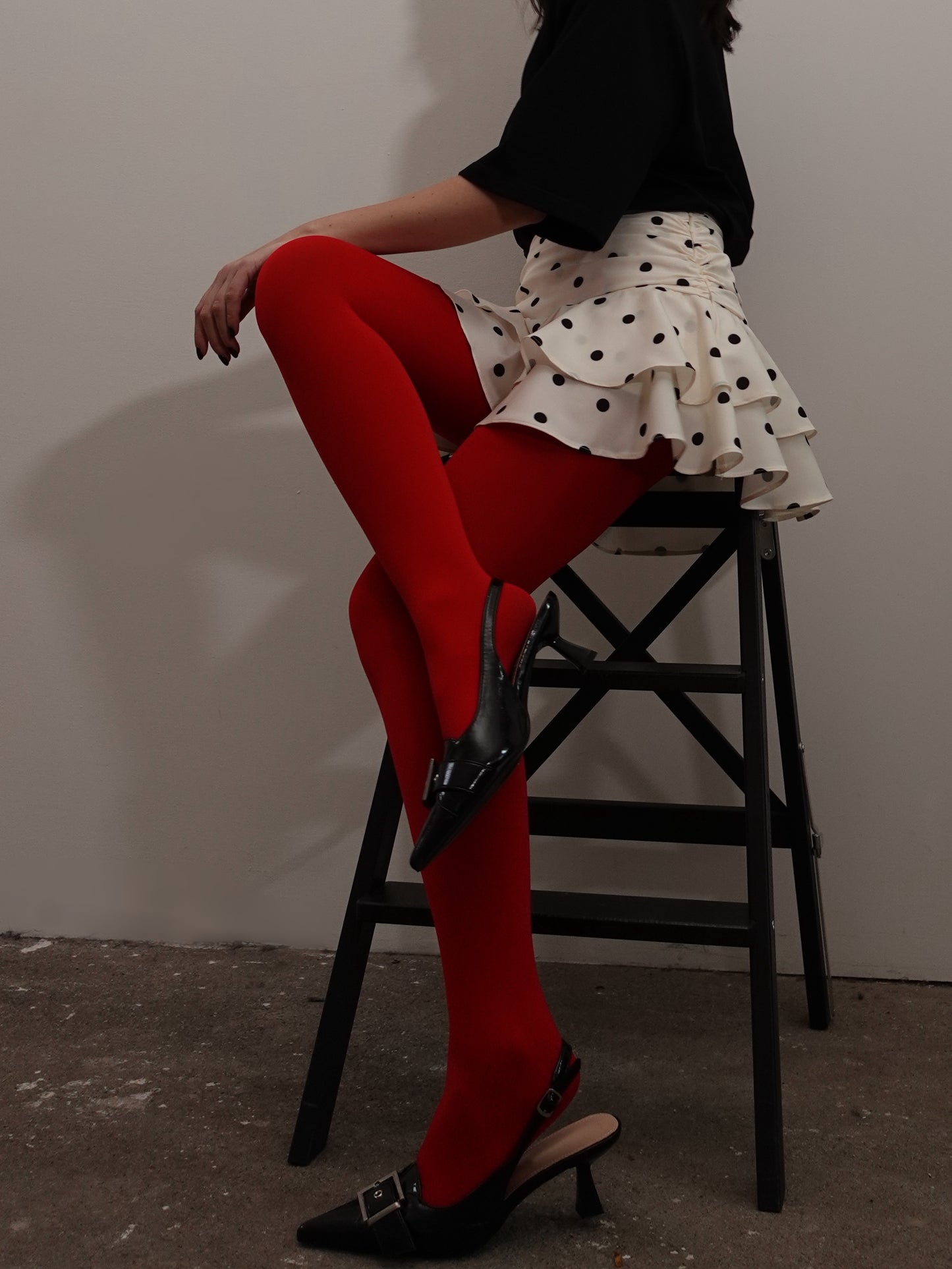 SLINGBACK CON CINTURINO - NERO MBA189