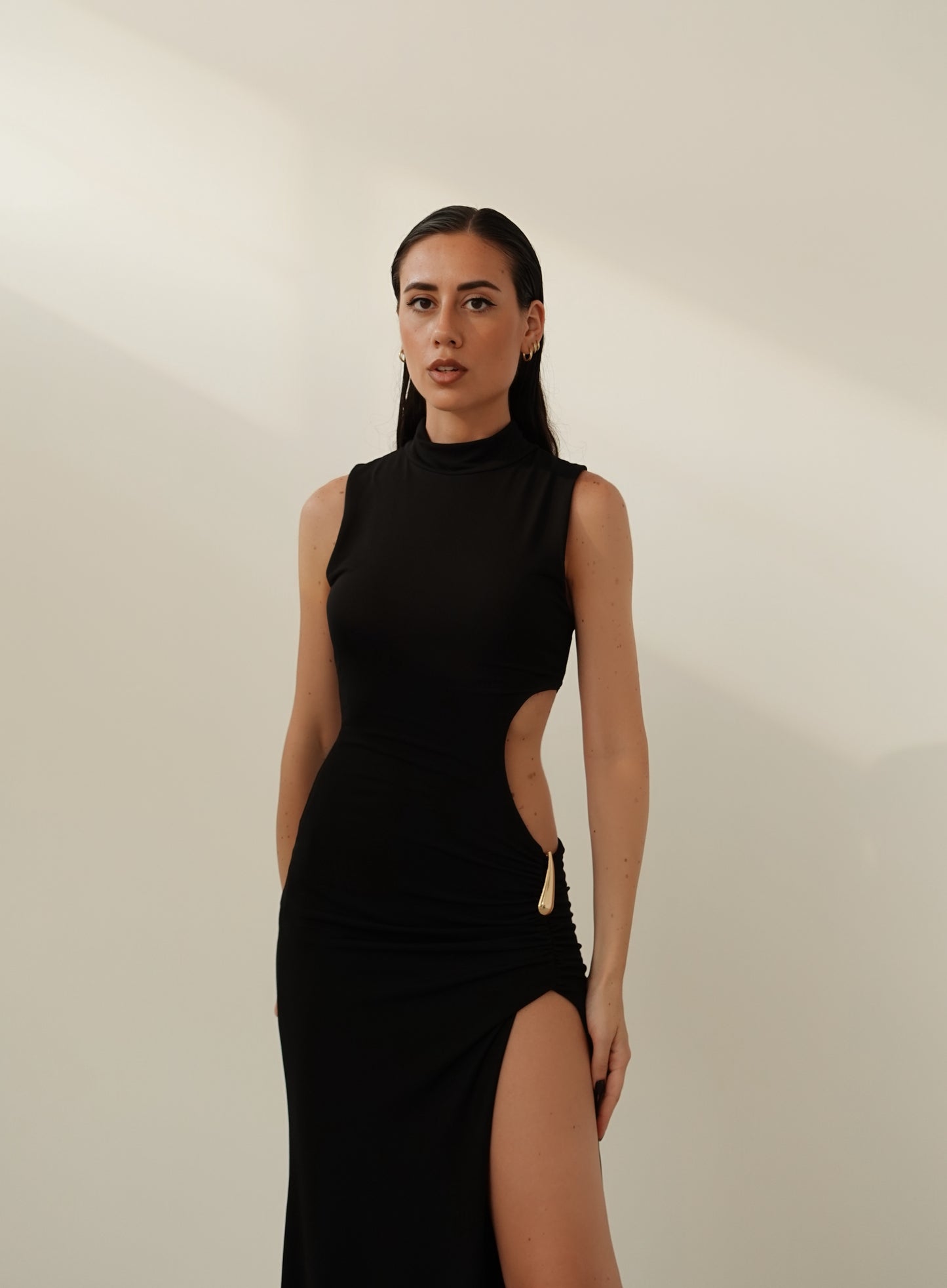 LONG DRESS CUT-OUT FLORENCE - NERO 12918