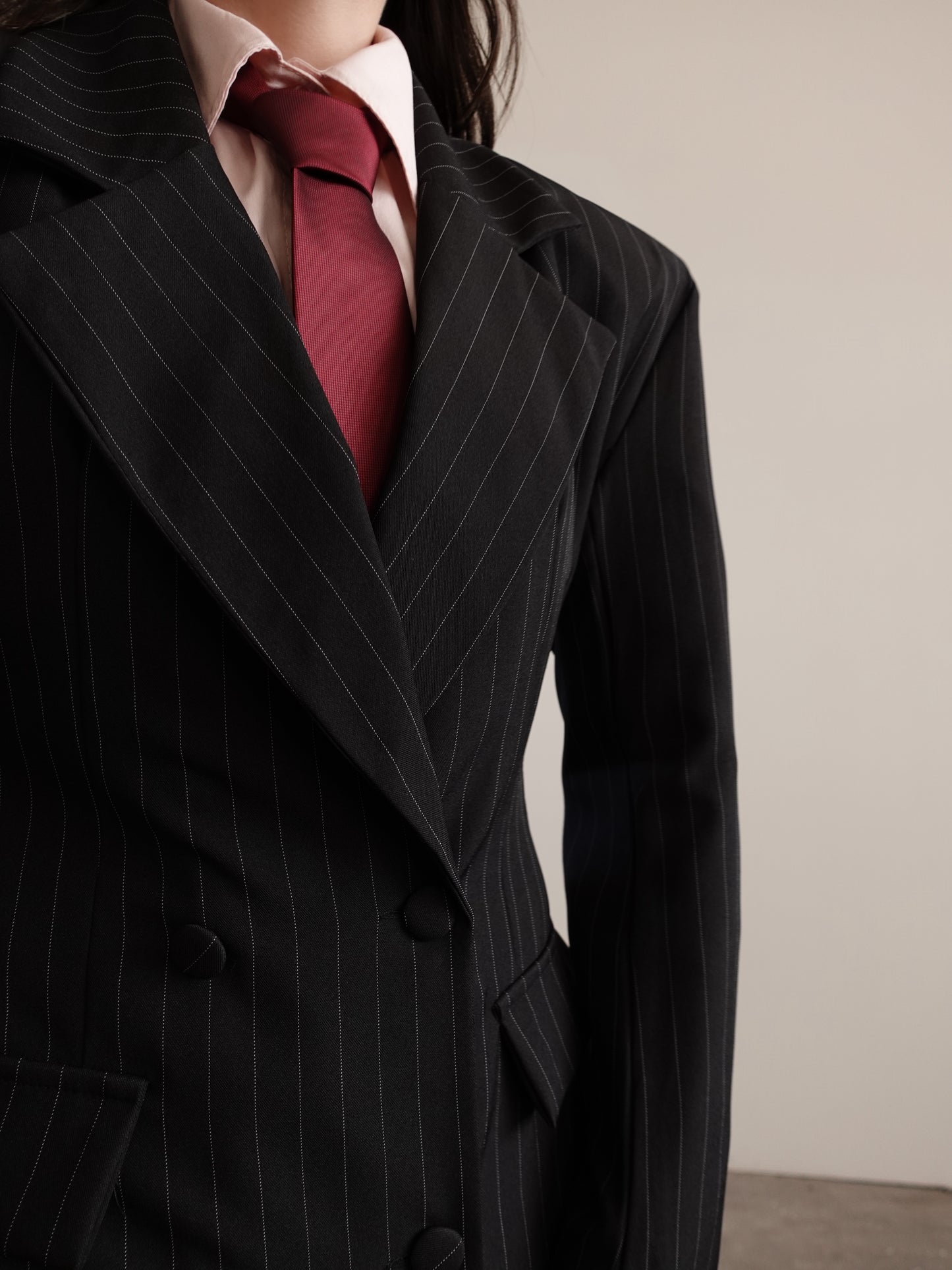 BLAZER DRESS GESSATO - NERO 275