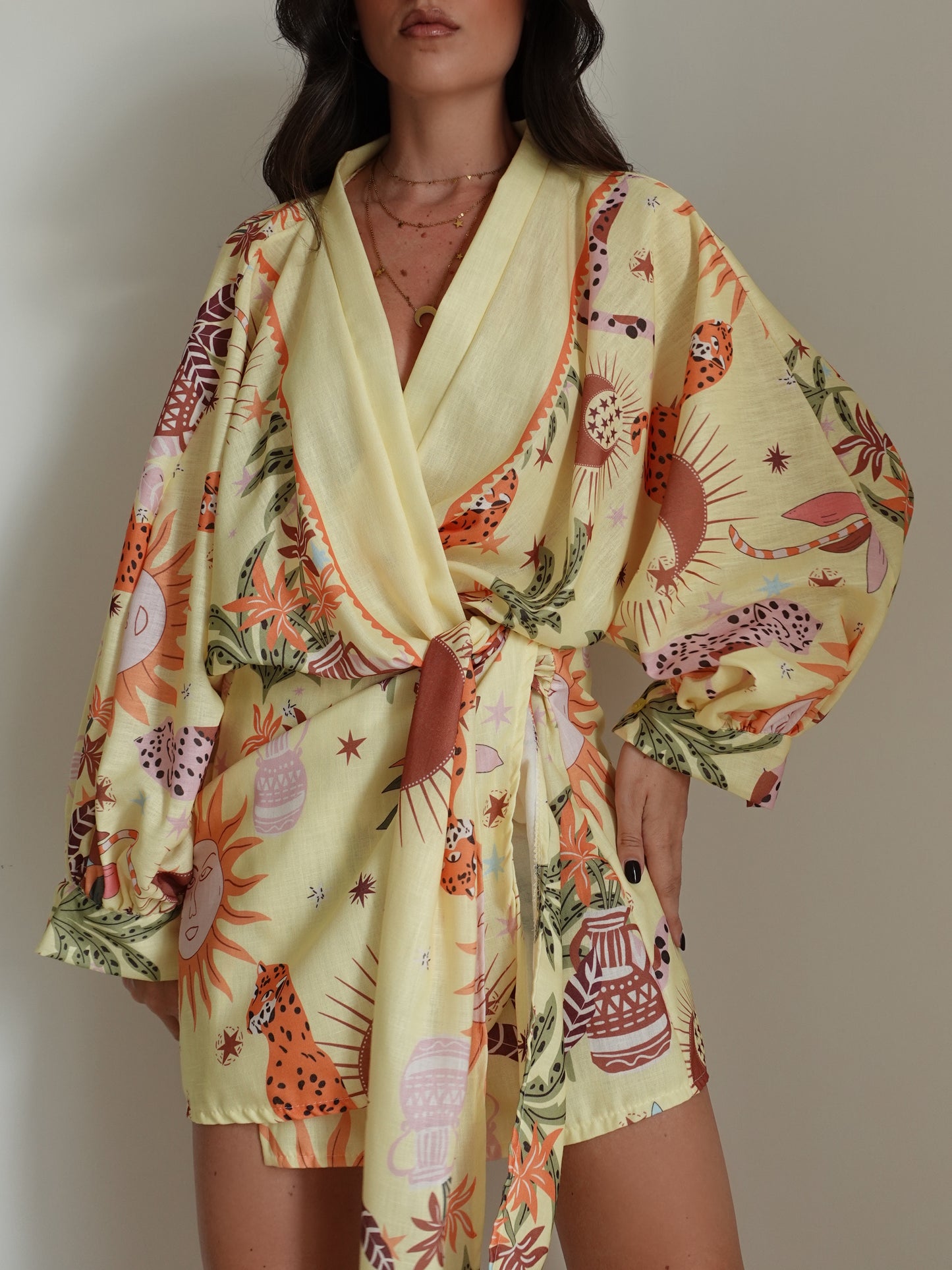 VESTITO A PORTAFOGLIO ISLA - GIALLO 1263