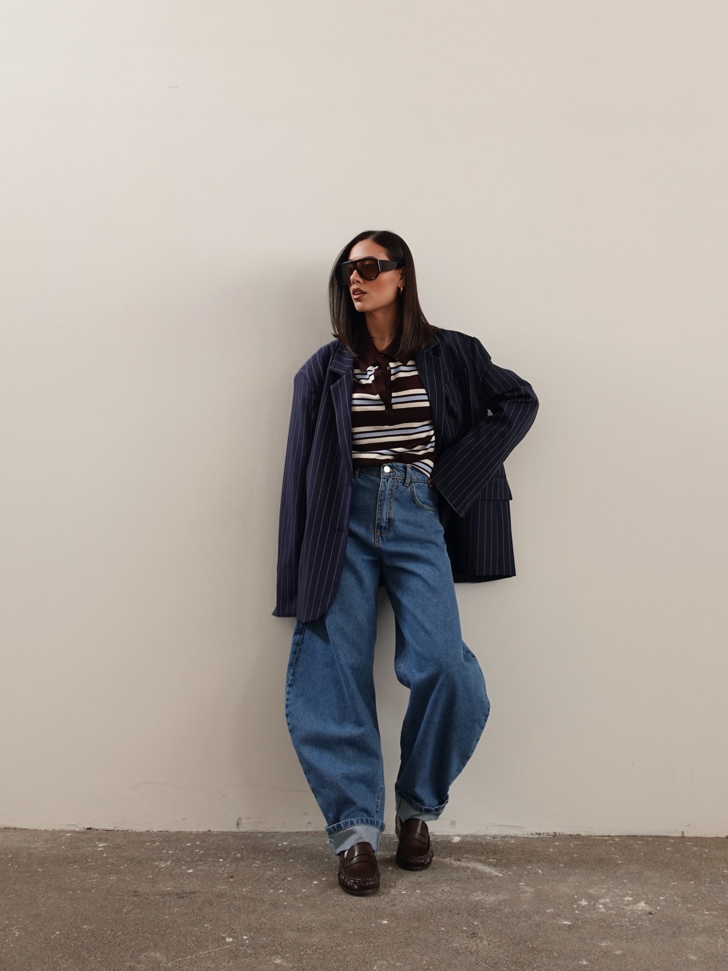 JEANS BALLOON CON PIEGA - LAVAGGIO CHIARO GB026