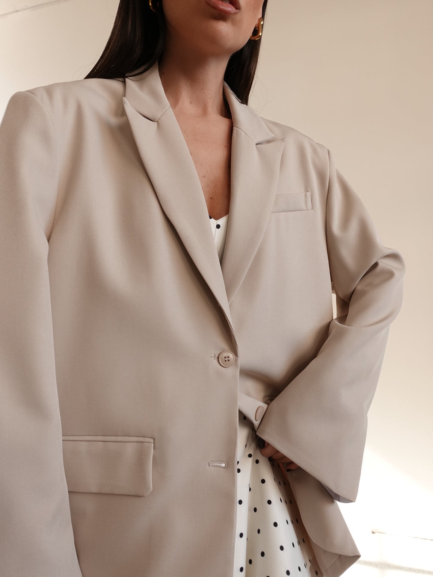 BLAZER OVERSIZE TIMES SQUARE - BEIGE 3153