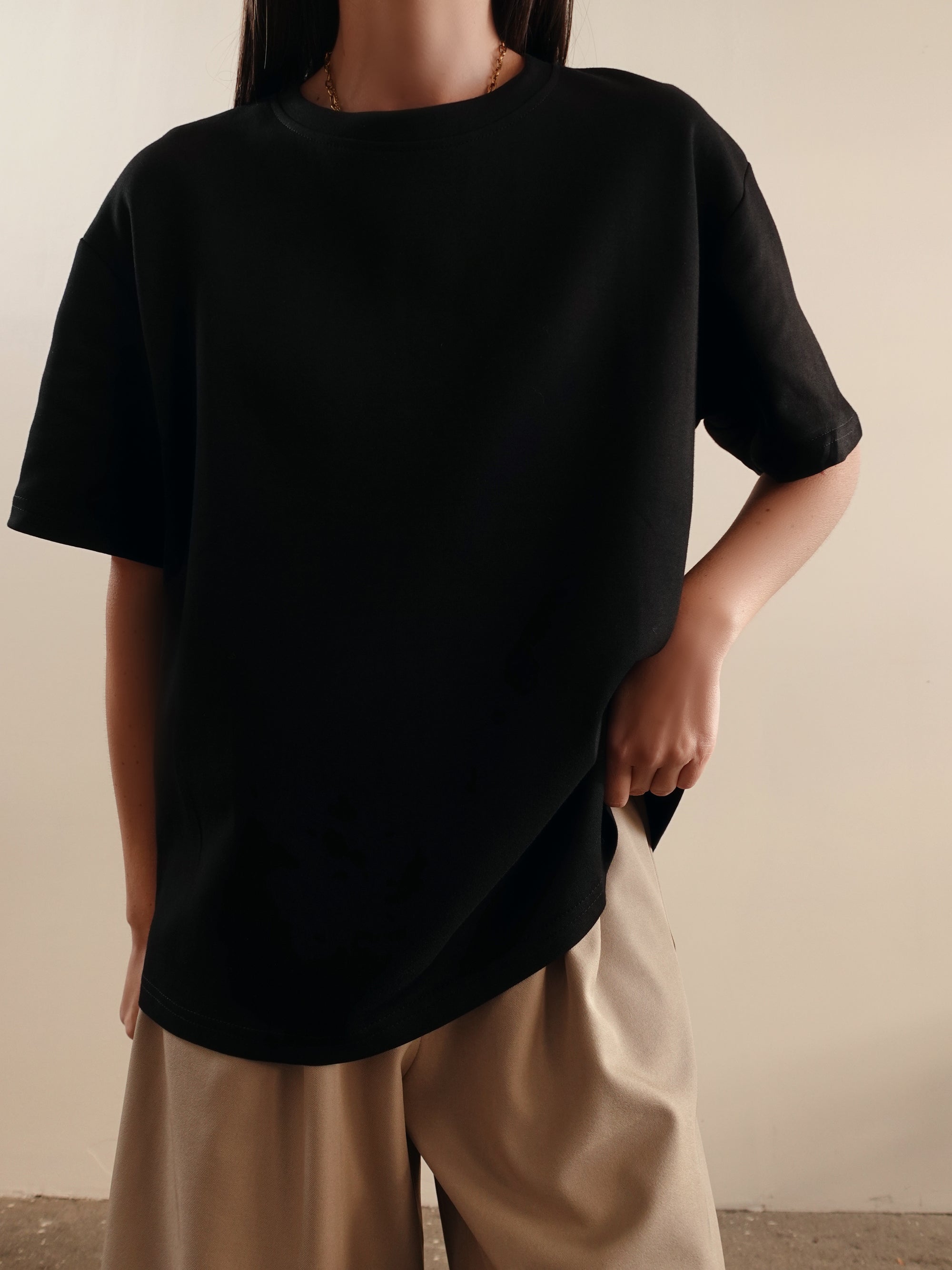 T-SHIRT BASIC TOP QUALITY - NERO 14859