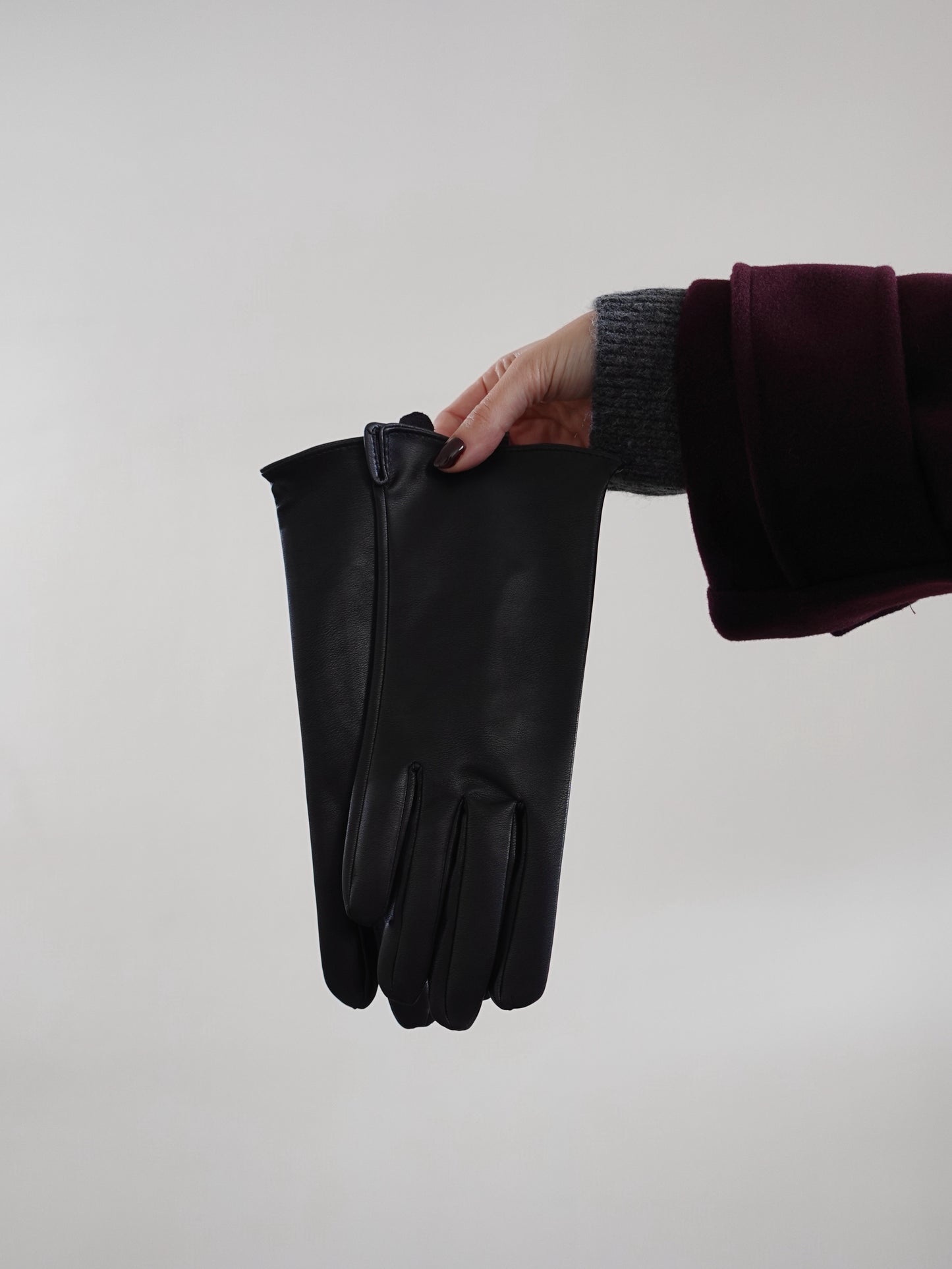 GUANTI IN ECOPELLE WINTER - NERO ST422