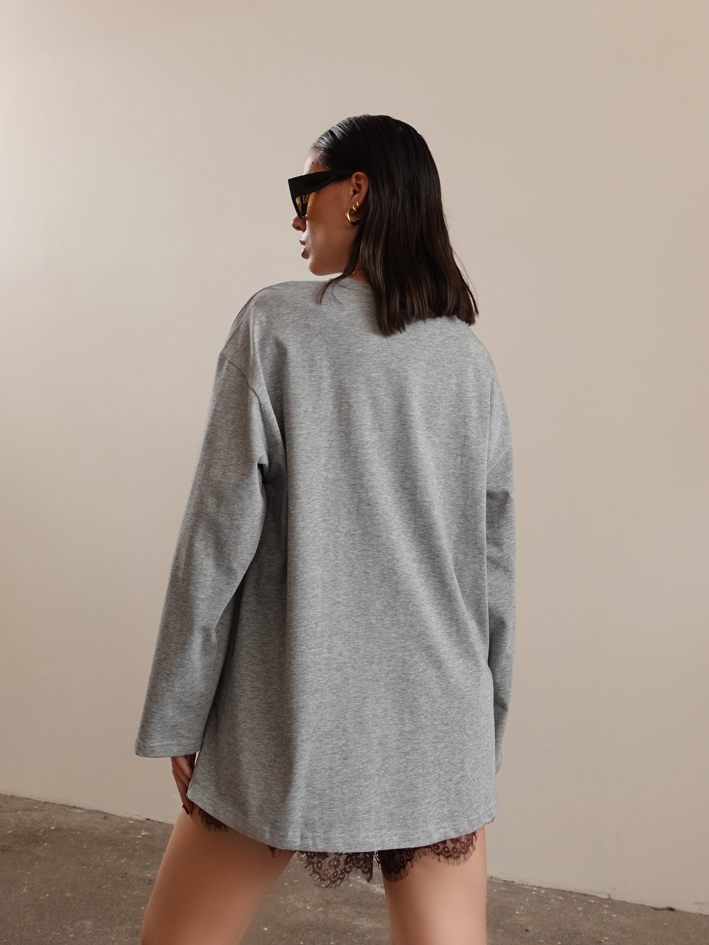 LONG-SLEEVE IN COTONE - GRIGIO 3205