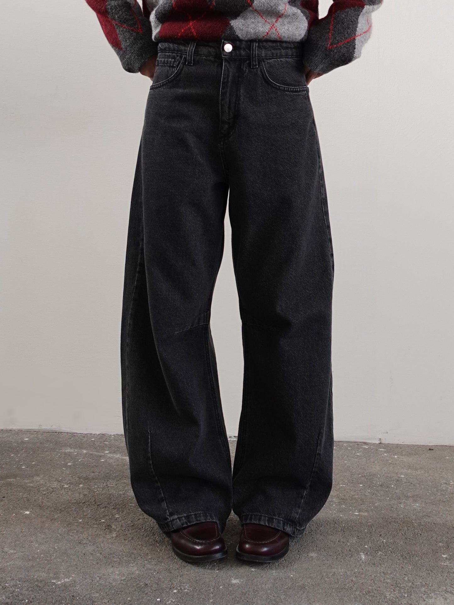 JEANS BALLOON FIT BY H143 - NERO SLAVATO