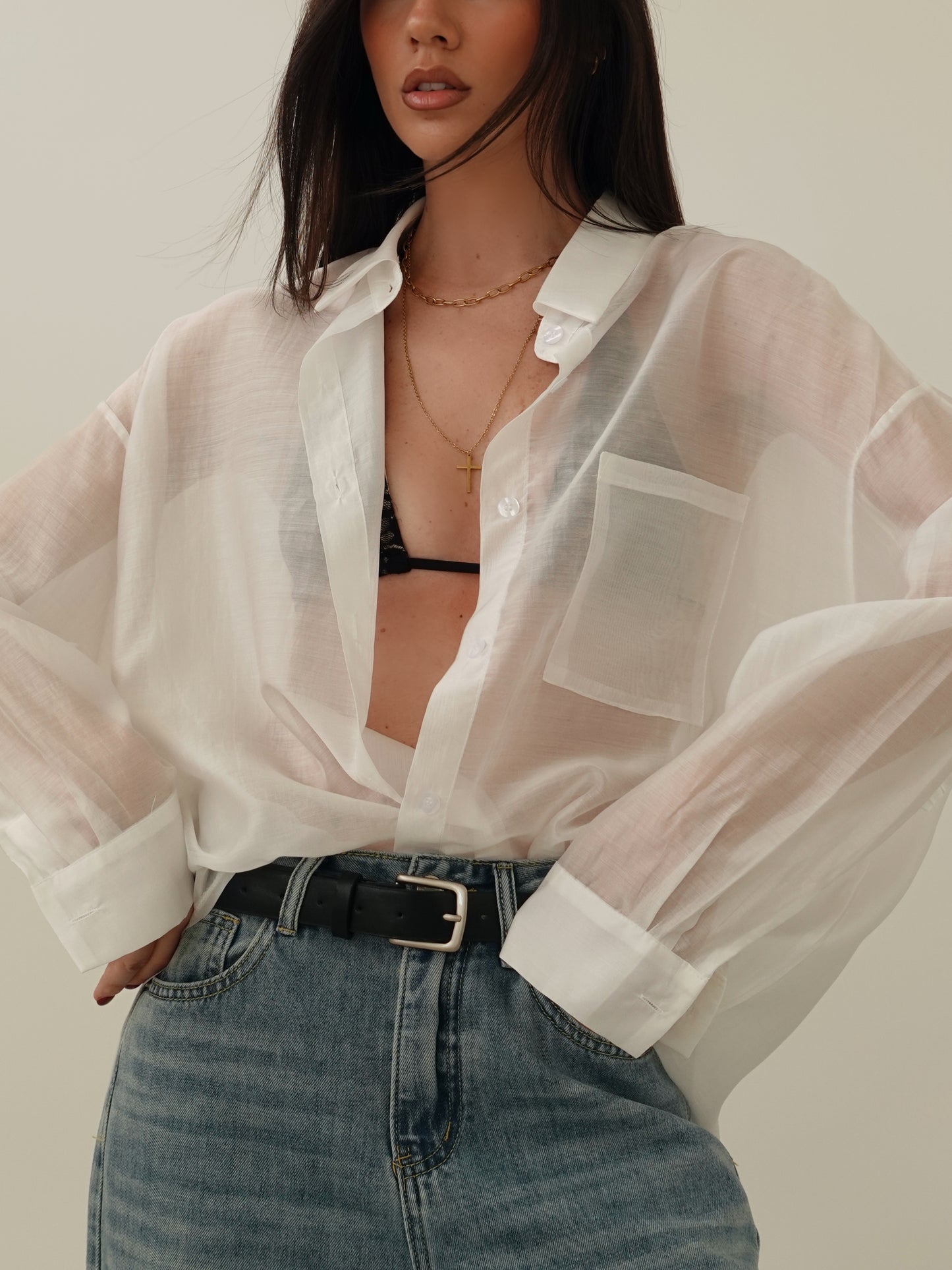 CAMICIA VELATA COLORFUL - BIANCO 6808