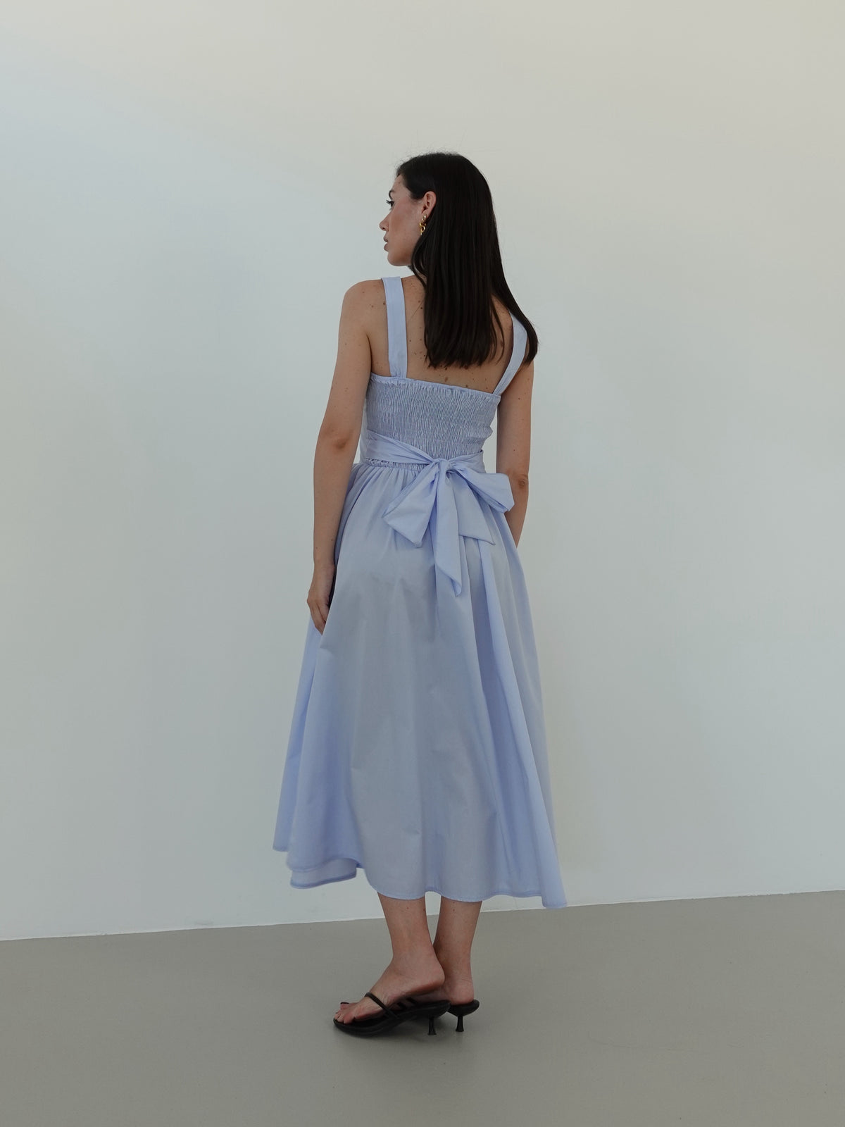 LONG DRESS BON TON IN COTONE - AZZURRO 7000
