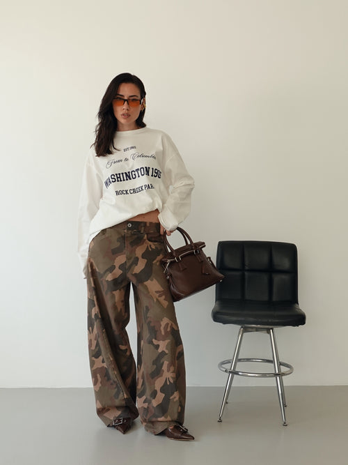 LONG-SLEEVE OVER WASHINGTON - BIANCO