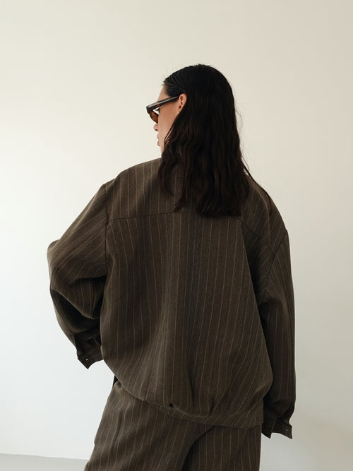GIACCA GESSATA CON ZIP - FANGO 9030