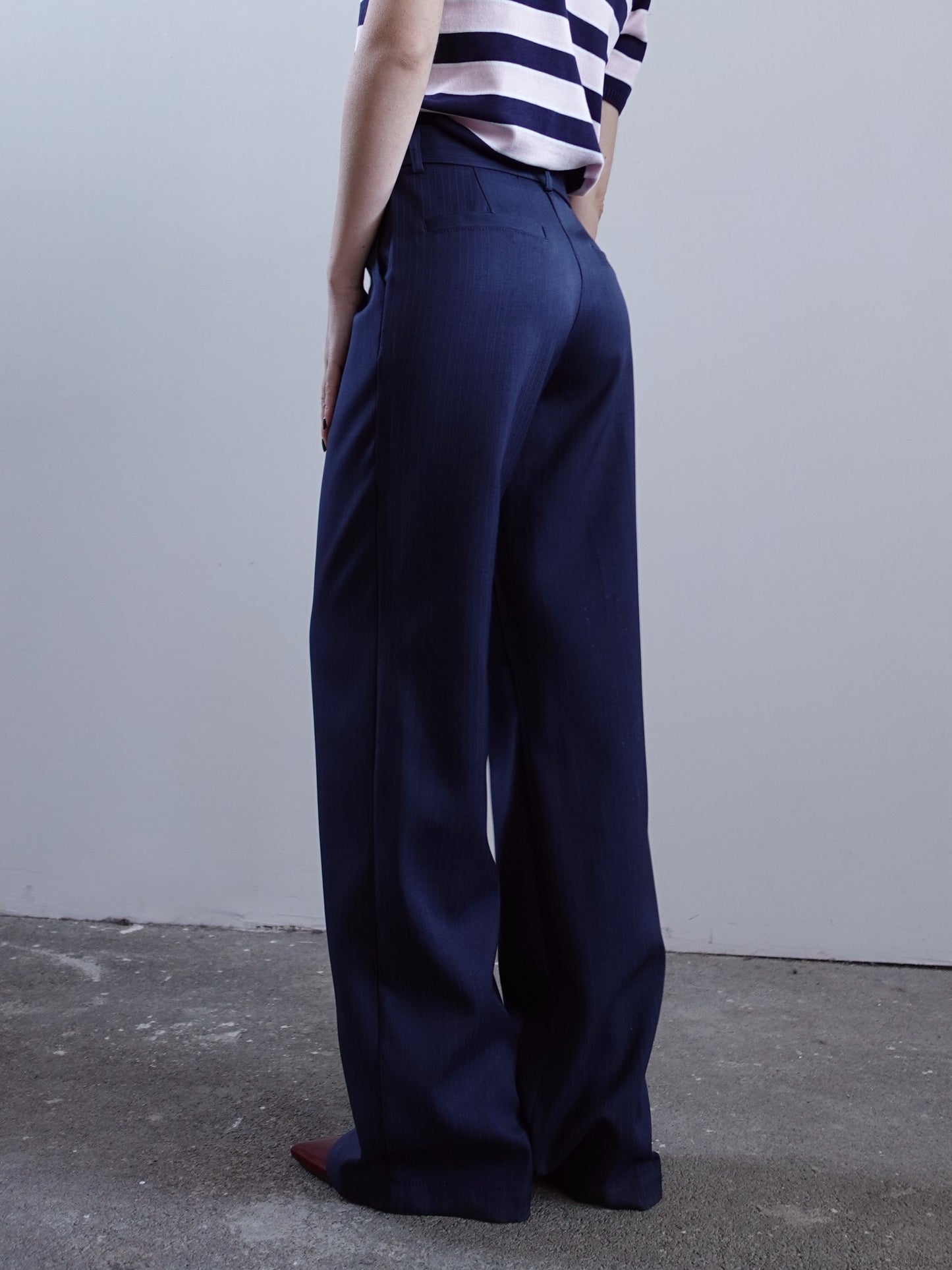 PANTALONI GESSATI ALTHAEA - BLU 3177