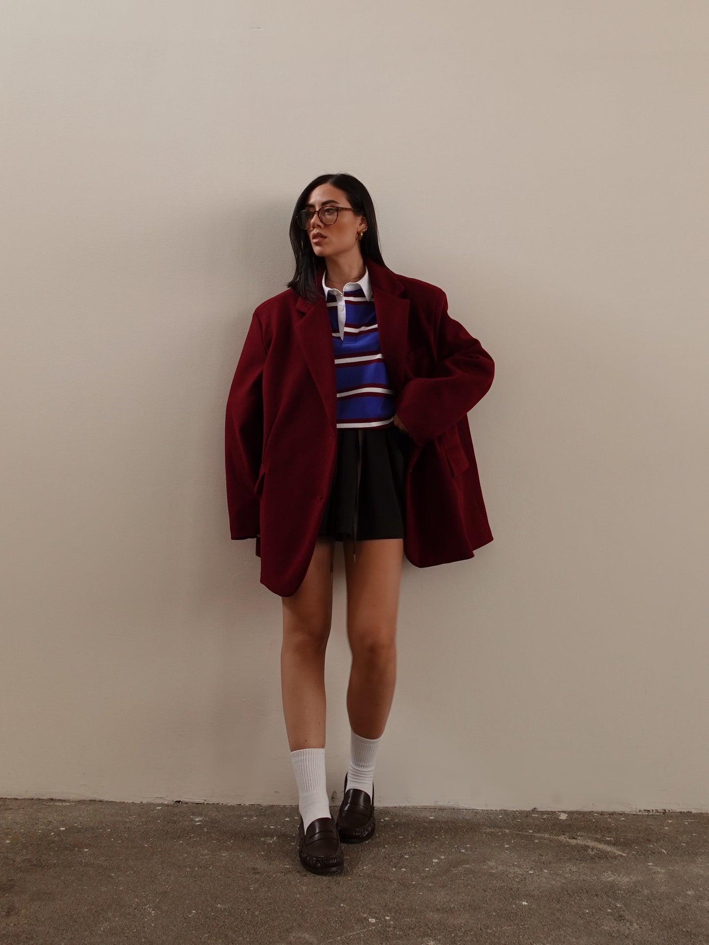 CAPPOTTO OVERSIZE - BURGUNDY VTGC-22