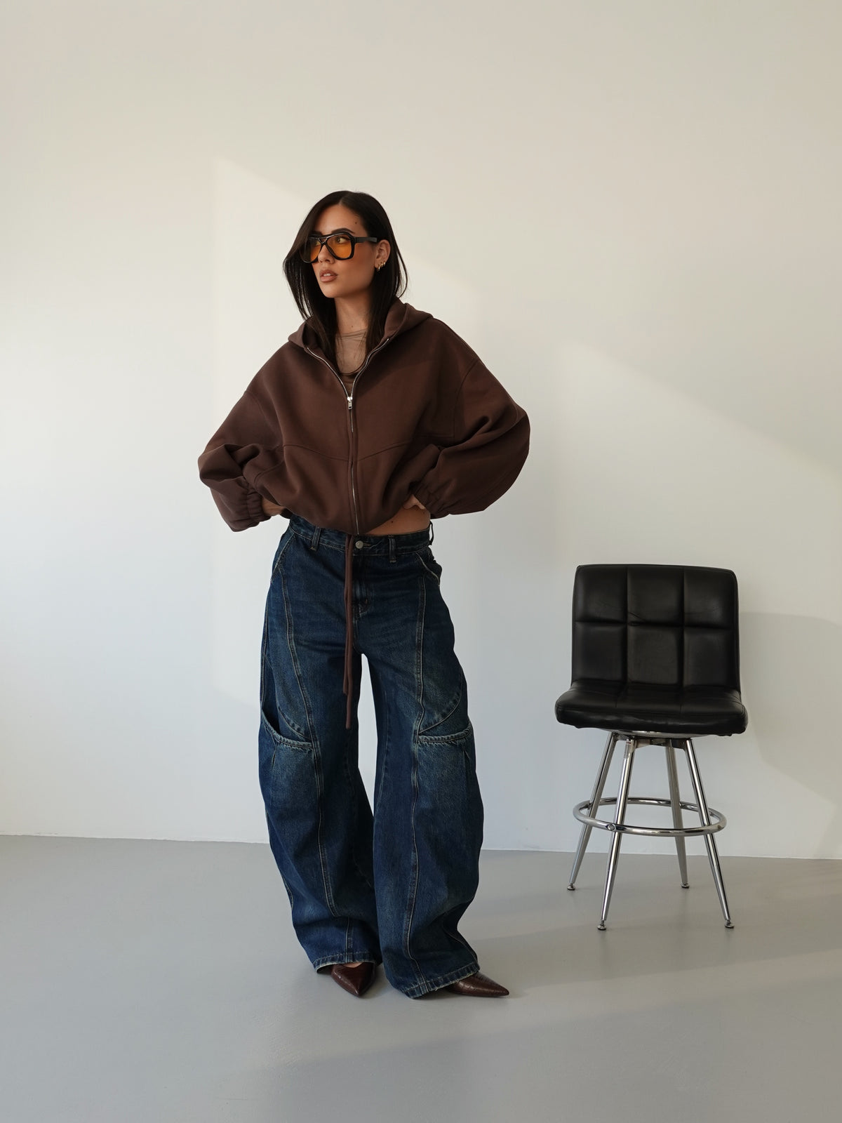 JEANS STRUTTURATO BALLOON FIT - LAVAGGIO SCURO 2006