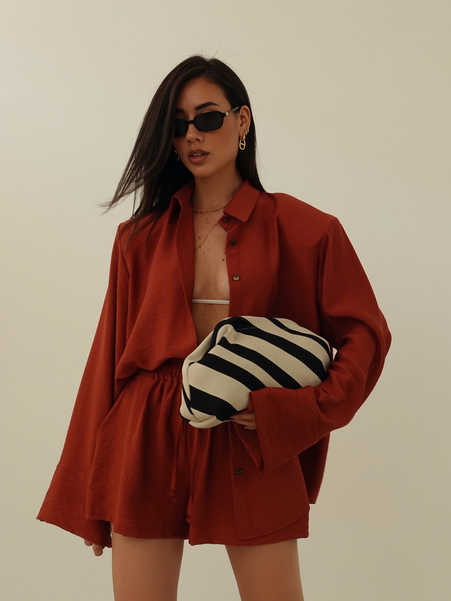 COORDINATO PALM BEACH CON SPALLINE - MATTONE 7105