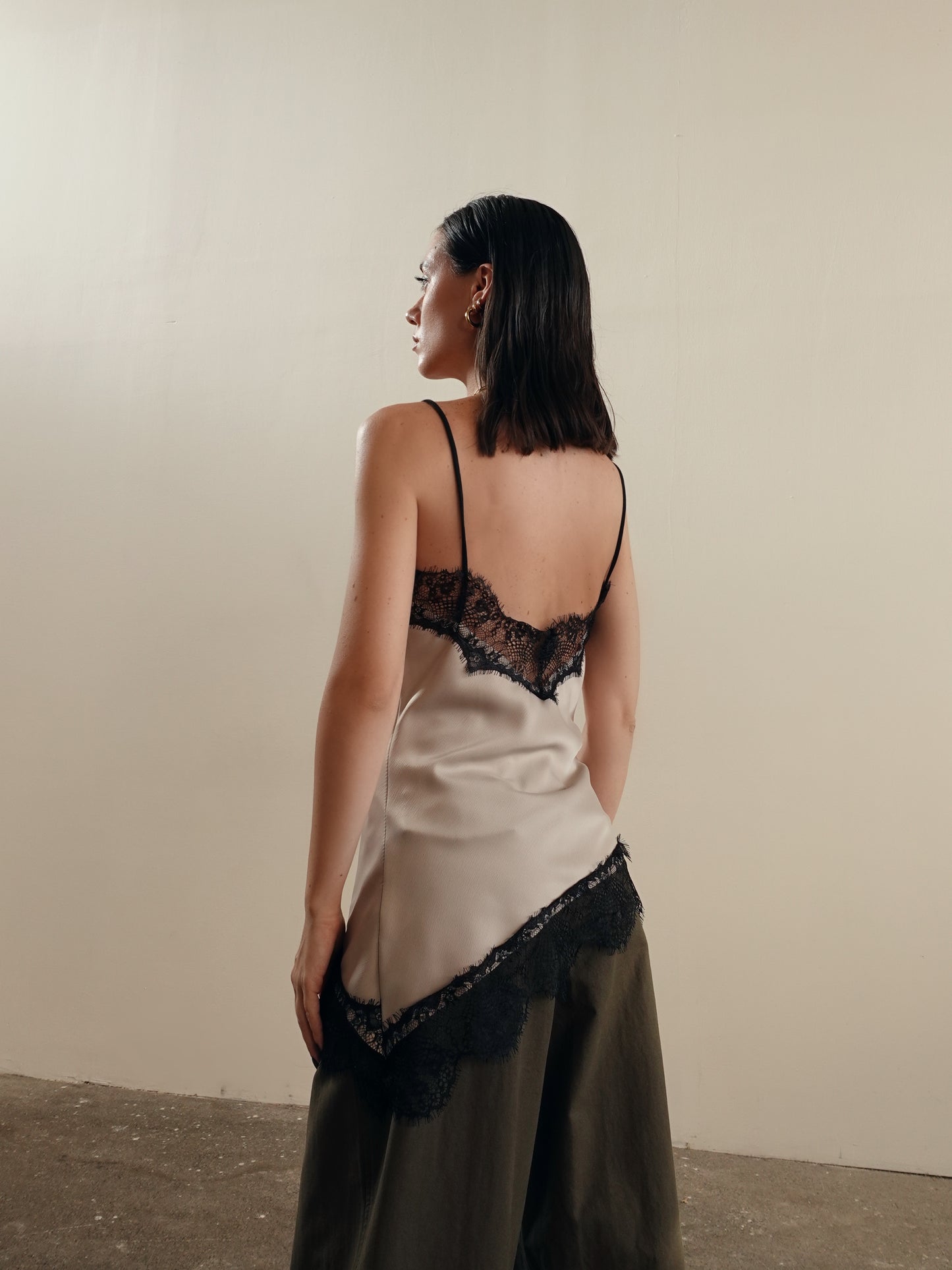 TOP LINGERIE CON PIZZO - BEIGE 316