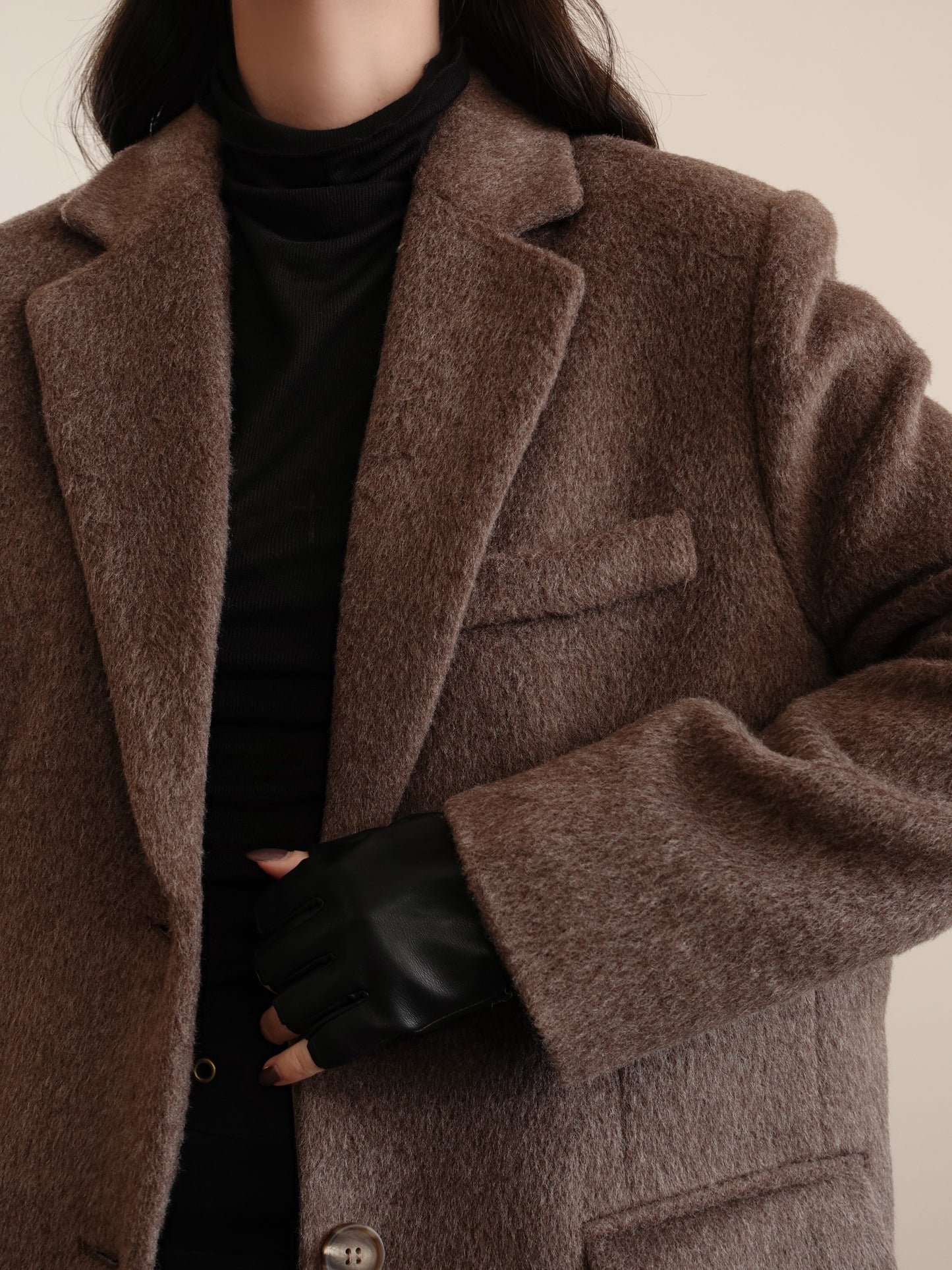 GIACCA/CAPPOTTO IN LANA OVERSIZE - CAFFE' 2321