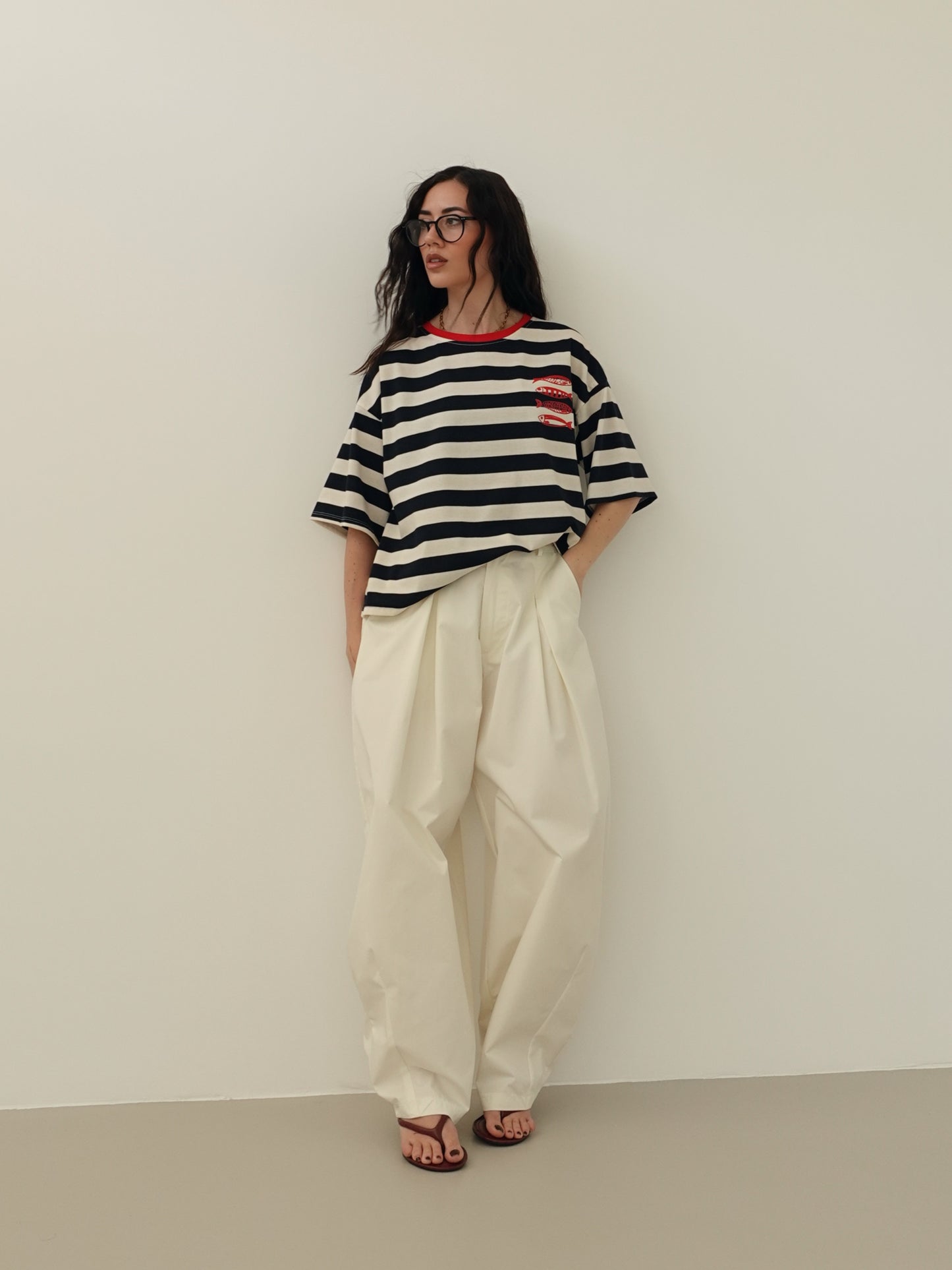 MAGLIA FISHERMAN A RIGHE - BLU 35614