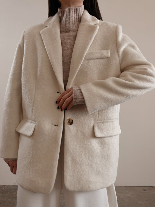 GIACCA/CAPPOTTO IN LANA OVERSIZE - PANNA 2321