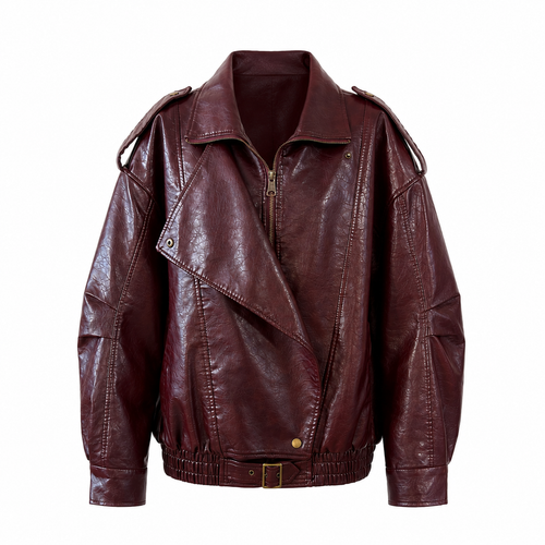 GIACCA OVER MAVERICK IN ECOPELLE - BURGUNDY 30294