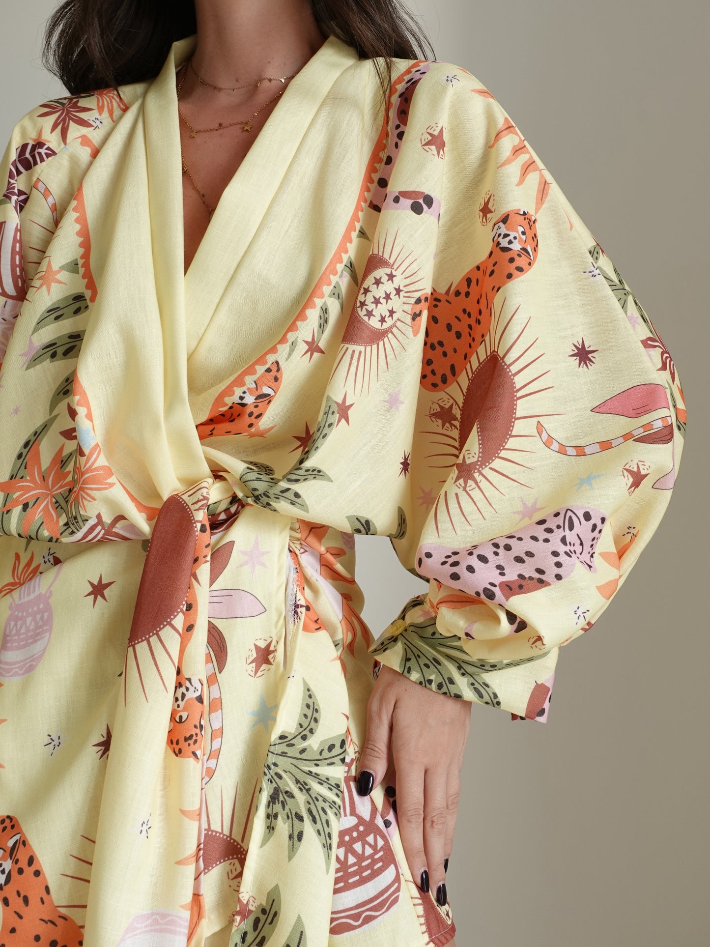 VESTITO A PORTAFOGLIO ISLA - GIALLO 1263