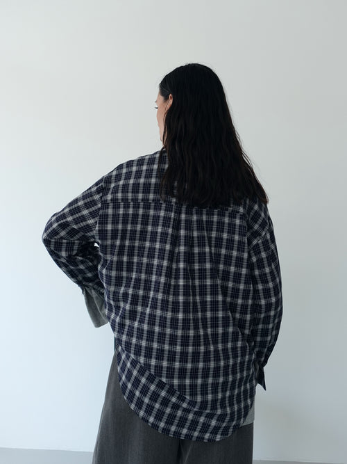 CAMICIA A QUADRI IN COTONE - BLU 17310